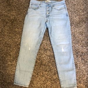 Madewell distressed high waisted jeans
